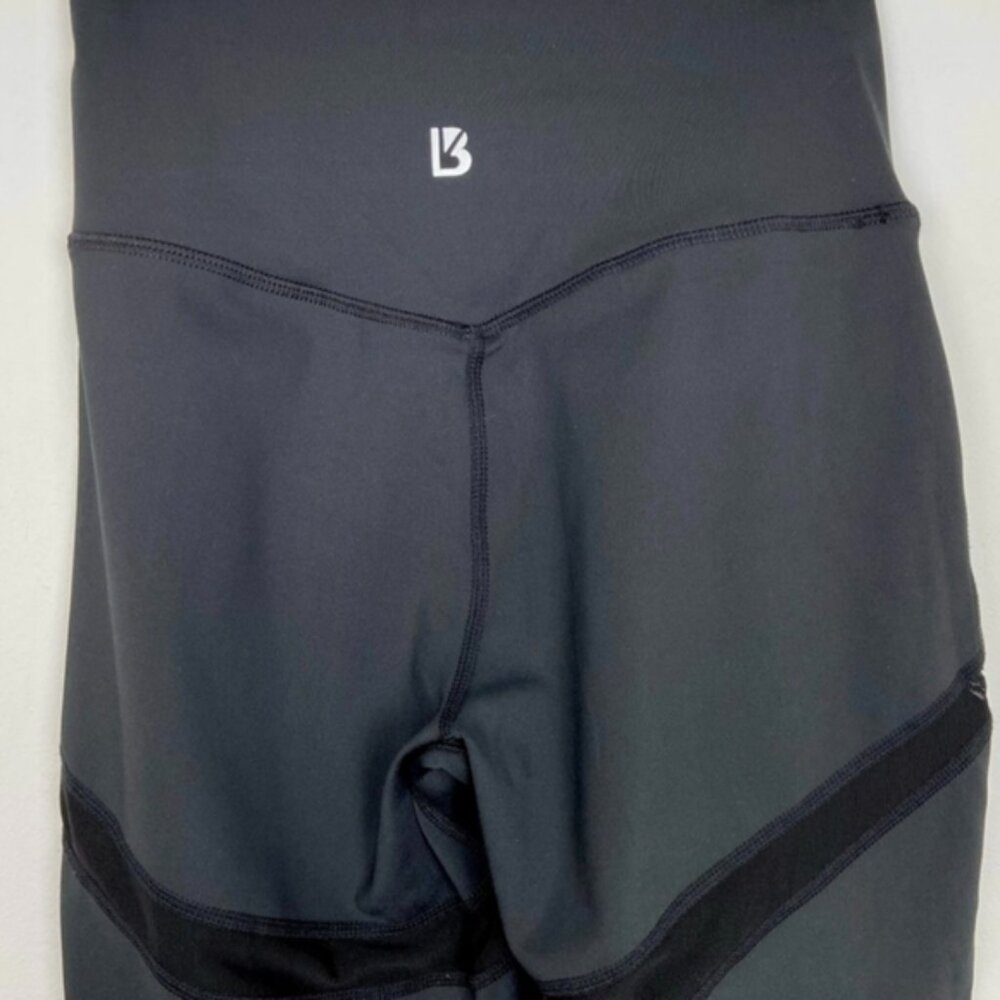 BuffBunny Black high rise Leggings with mesh